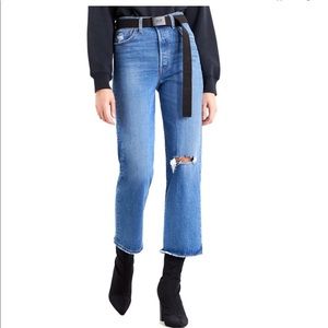 LEVI'S Ribcage Straight Ankle Jeans in Denim Size US 26 NWT